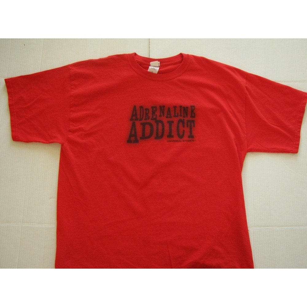 Universal Orlando Shirt Mens 2XL Red Adrenaline Addict Spider-Man Hulk Rides